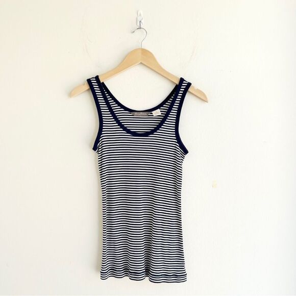 Tommy Bahama Navy and White Stripe Ribbed Tank - Picture 1 of 4